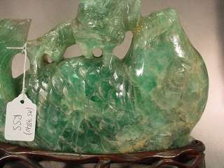 Antique Chinese carved emerald root sculpture # 07840  
