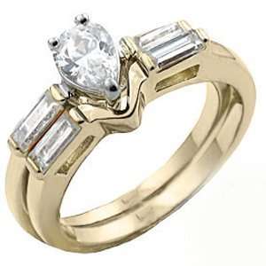  TqwSH027ZCA T10 CZ Wedding Ring Set (7): Jewelry