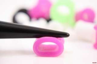 Pair Silicone Squishy Ear Plugs Gauges Tunnels 6G 00G  