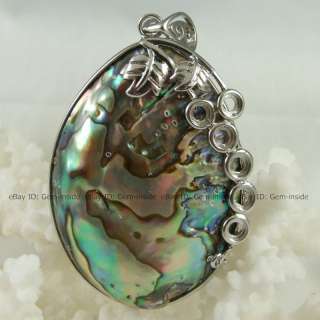 37x54mm green Abalone shell gemstone beads pendant  