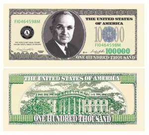 100,000 Dollar Bills ( 25   Pack ) Fake Play Money^  
