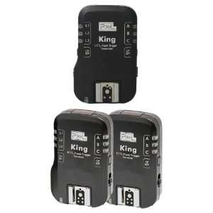 PIXEL KING 2.4GHz Flash Radio Wireless Remote Shutter & Flash with TWO 