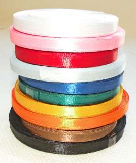 10 Rolls 1/4 INCH/ 6mm wide MOST DEMANDING SATIN RIBBON  