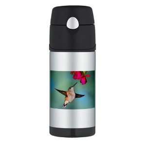   Thermos Travel Water Bottle Black Chinned Hummingbird 