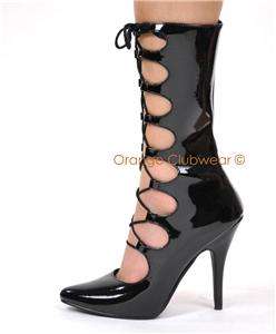 PLEASER Seduce 1049 Womens Calf Boots High Heels Shoes  