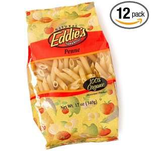 Eddies Penne Pasta Organic, 12 Ounce: Grocery & Gourmet Food
