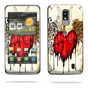   Spectrum 4G Cell Phone Skins Stabbing Heart Cell Phones & Accessories