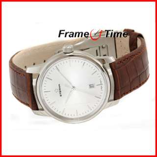 Eterna Soleure Automatic Brown Silver Stick Dial Watch  