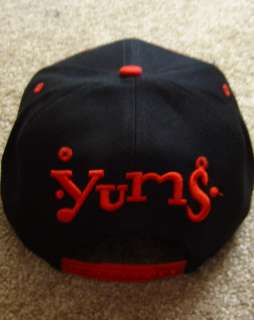 Yums 9Fifty New Era Snapback Classic Face Black Red Supreme DC Shoes 