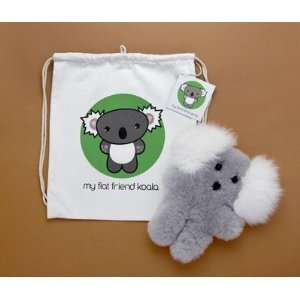    Flat Friends Koala Bear with Cotton Drawstring Bag: Toys & Games
