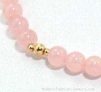 Best 19 inch Pink Rose Quartz Bead Necklace natural  
