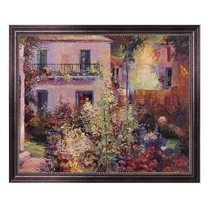  Balcony with Flowers Framed Canvas Art by La Foret: Home 