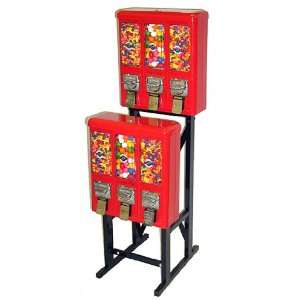 Triple Shop Double Candy Vending Machine with Step Stand:  