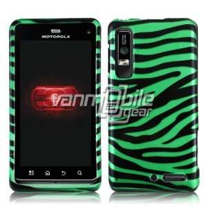   Black Zebra Stripes Hard 2 Pc Design Plastic Case for Motorola Droid 3