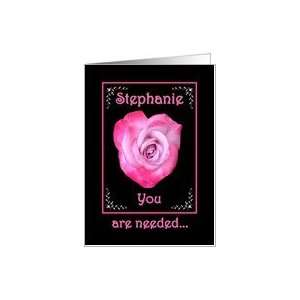  STEPHANIE   Be My Bridesmaid   Rose Heart Card Health 