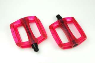 New Wellgo MBT BMX Bike Bicycle Pedals 9/16  Clear Red