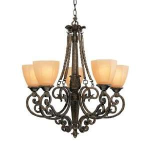  Savoy House 1 7201 5 56 5 Light Manor Gate Chandelier, New 