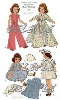 1728 Vintage Doll Clothes Pattern 14 inch Betsy McCall  
