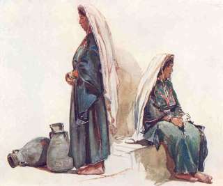 Middle East Syria. Peasant Women. Old Print.1912  