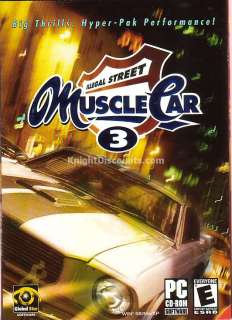 MUSCLE CAR 3 Illegal Street Racing PC Sim NEW XP BOX! 778399003864 