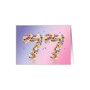  77th birthday with daisy flower numbers Card Toys & Games