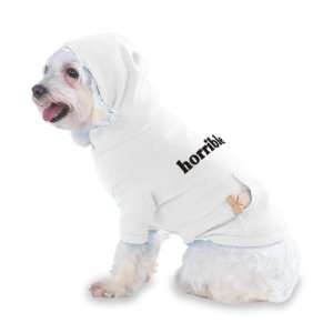  horrible Hooded T Shirt for Dog or Cat X Small (XS) White 