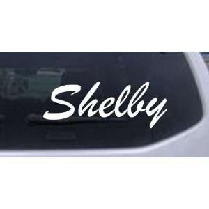  Shelby Car Window Wall Laptop Decal Sticker    White 6in X 