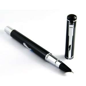 Sport Chrome Ring & Tip, Black Fountain Pen Nib M with Push in Style 