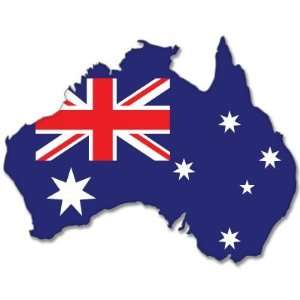  AUSTRALIA Map Flag bumper sticker decal 5 x 4 