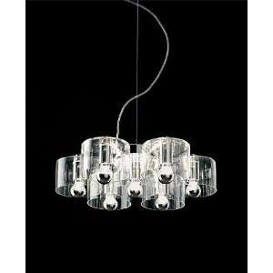  Oluce Fiore Seven Light Suspension Lamp