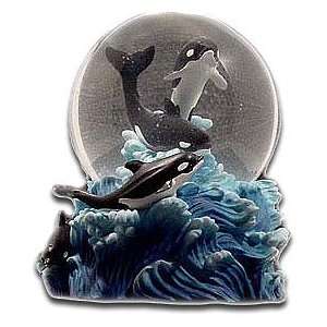 Killer Whales Waterglobe, Perfect Musical Treasure for Ocean Lovers