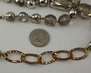   Disco Ball Bead Necklace Large Goldtone Links 36 long 1980s  