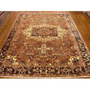 8x12 Hand Knotted Heriz Persian Rug   120x82 
