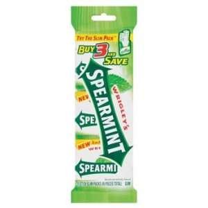 Wrigleys Spearmint Slim Pack Chewing Gum 3 pk  Grocery 