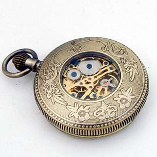 Antique Unique Case Magnifying Mechanical Pocket Watch  