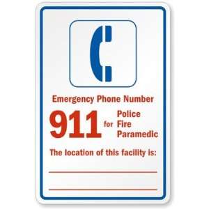  Emergency Phone Number. 911 for Police, Fire, Paramedic 