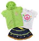 Be Real Toddle Girls 3Pc Lime S/S Hoodie