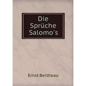  Die SprÃ¼che Salomos Ernst Bertheau Books