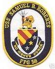 NAVY USS SAMUEL B. ROBERTS FFG 58 MILITARY SHIP PATCH