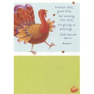 Thank You, Great God (Turkey) Child Thanksgiving Card (Dayspring 5235 