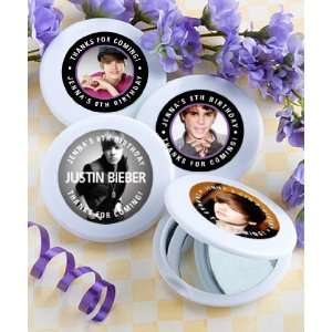 Justin Bieber Personalized Compact Favor Mirrors (8 Mirrors)