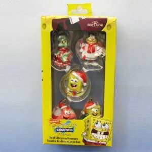  Pack of 6 Miniature Spongebob Christmas Ornaments