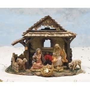  5 Piece Fontanini Nativity Scene with Stable   5 Pieces 