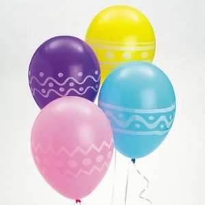  Easter Egg Print Balloons Case Pack 48