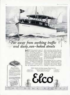 ELCO YACHT   BOAT AD   1926   The Home Afloat  