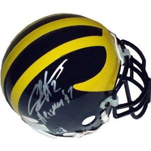  Charles Woodsen Signed Michigan Mini Helmet: Sports 