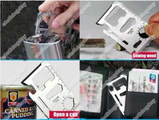 New 11 in 1 Multi Tool Card Emergency Survival pocket Knife  