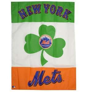   New York Mets Lucky Shamrock Irish Flag