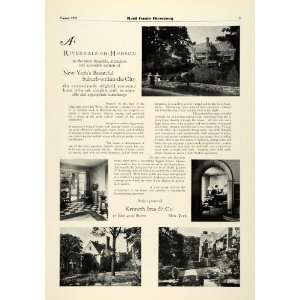   Real Estate New York Riverdale Hudson Realty   Original Print Ad Home