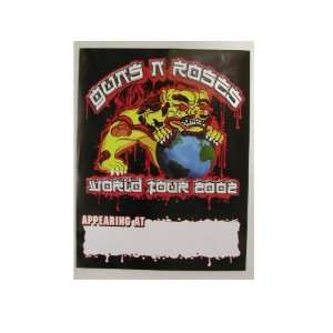  Guns N Roses Handbill Poster 2002 Tour And Everything 